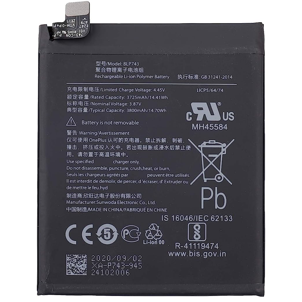 Bateria para Oneplus 7T BLP743