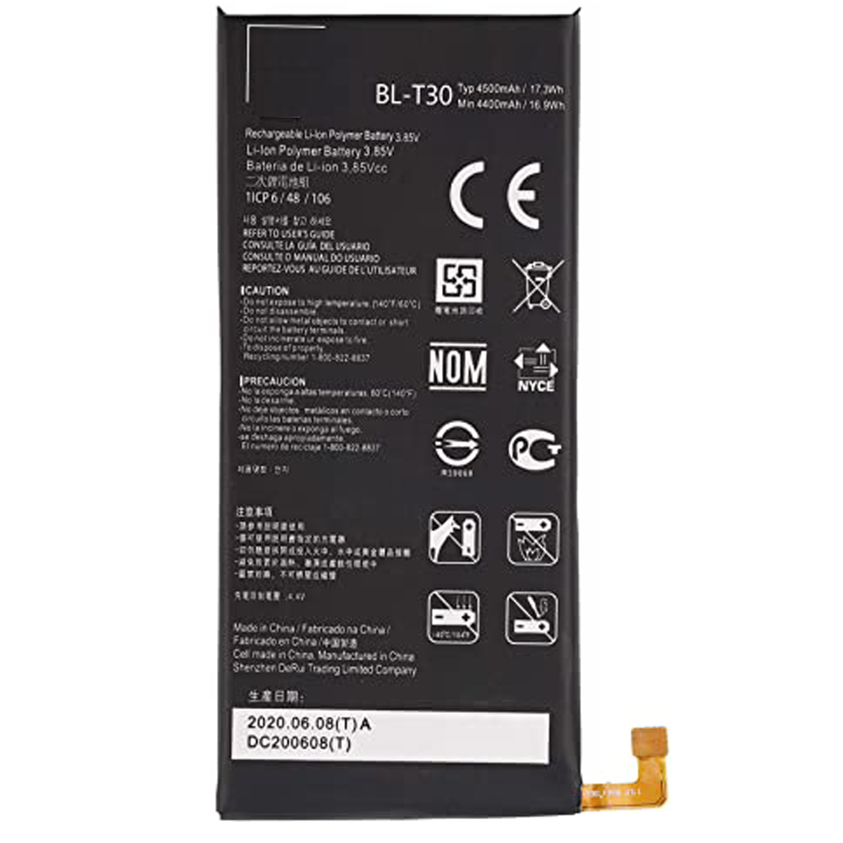 Bateria para LG X Power 2, M320 (BL-T30) 4500mAh