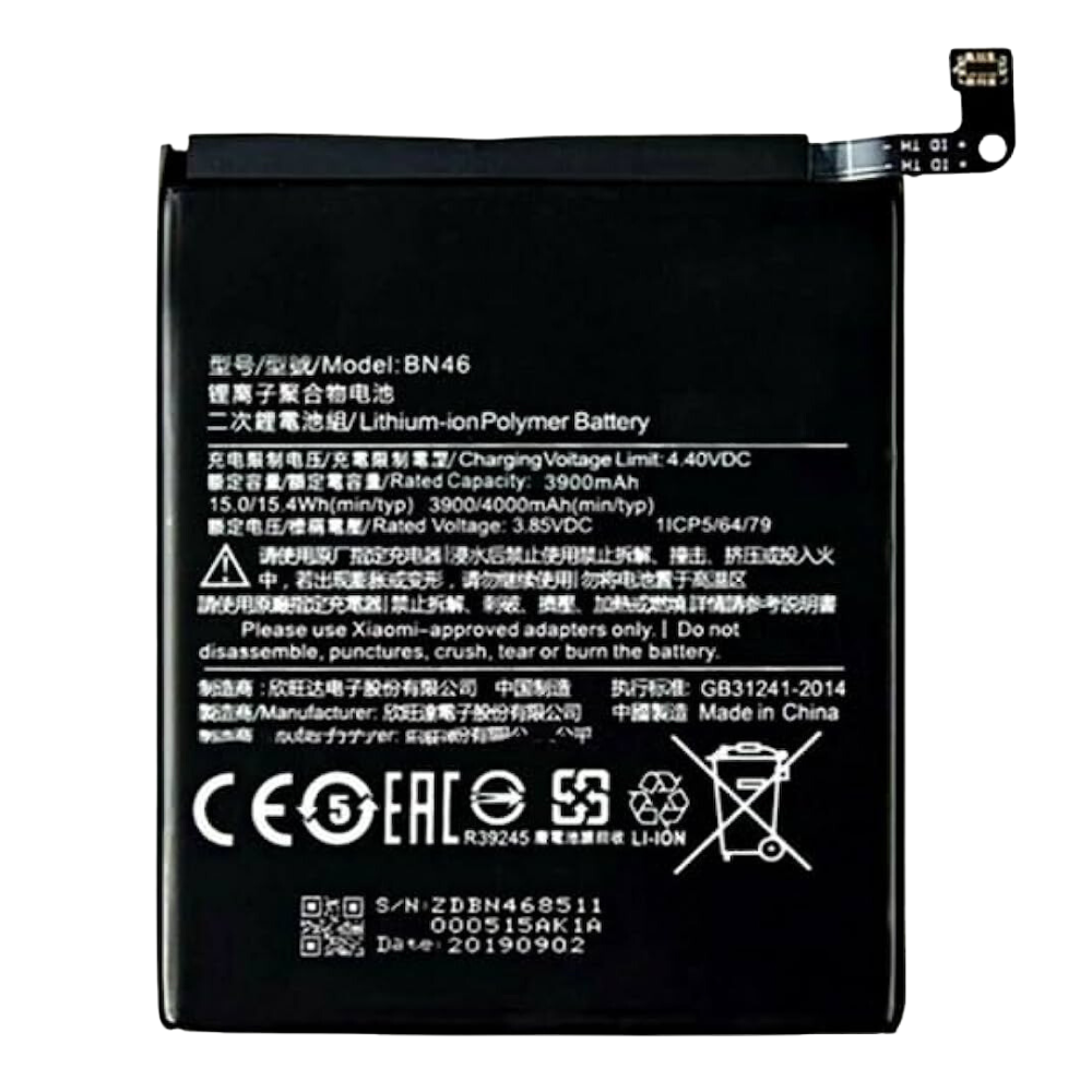 Bateria para Xiaomi Redmi 7 - Xiaomi Redmi Note 8 - Redmi Note 8T de 3900mAh - BN46