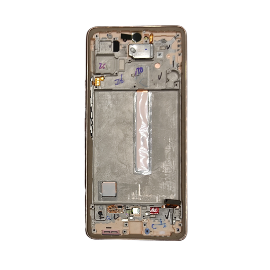 Pantalla Completa Para Samsung Galaxy A53 5G (SM-A536) Original Service Pack Con Marco Naranja