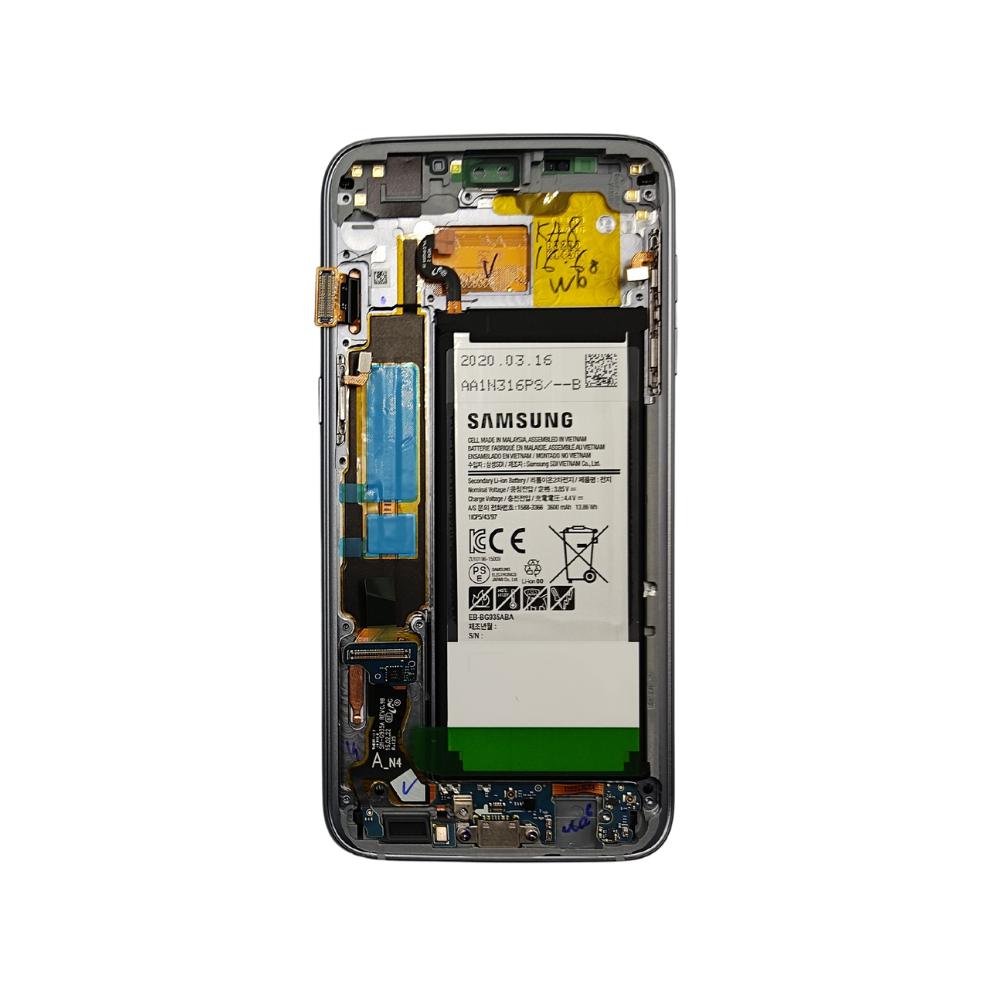 Pantalla Completa Con Marco Para Samsung Galaxy S7 Edge (SM-G935) Original Service Pack Color Negro Con Batería
