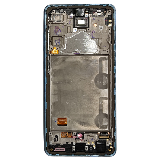Pantalla Completa Para Samsung Galaxy A72 4G (SM-A725) / A72 5G (SM-A726) Original Service Pack Con Marco Azul