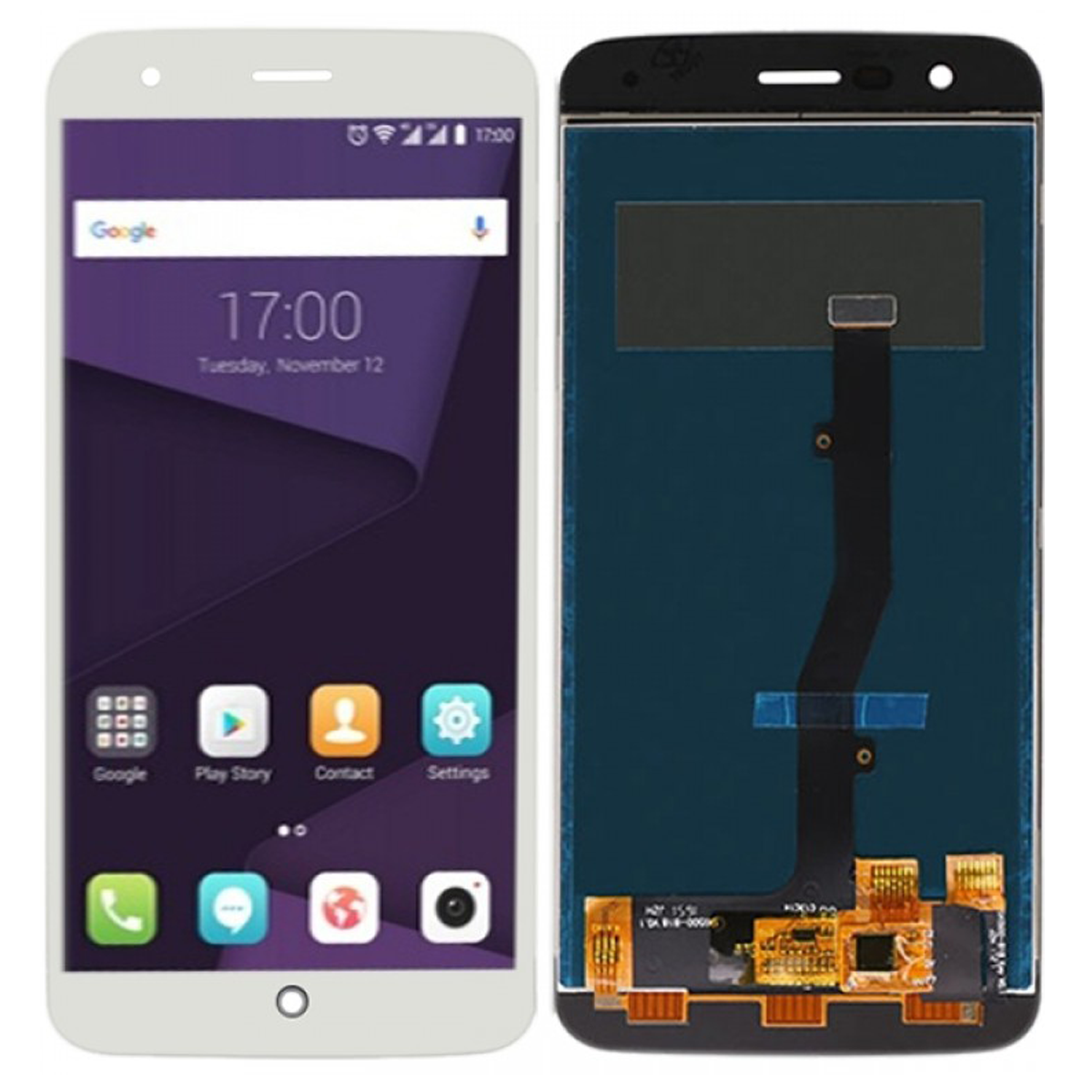 Pantalla Completa para ZTE V8 Lite / Color Blanco