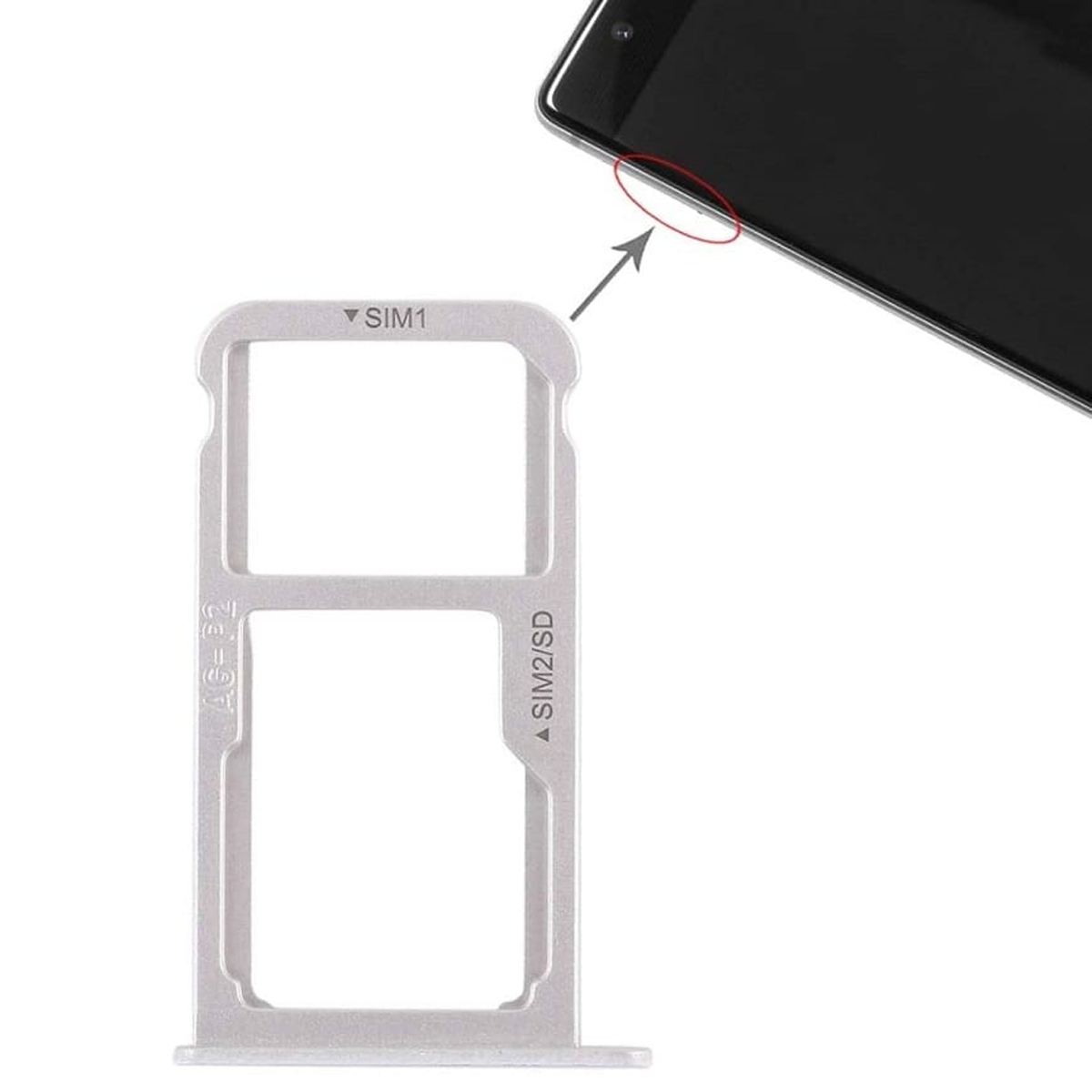 Safata Sim Per Huawei P9 / Color Blanc