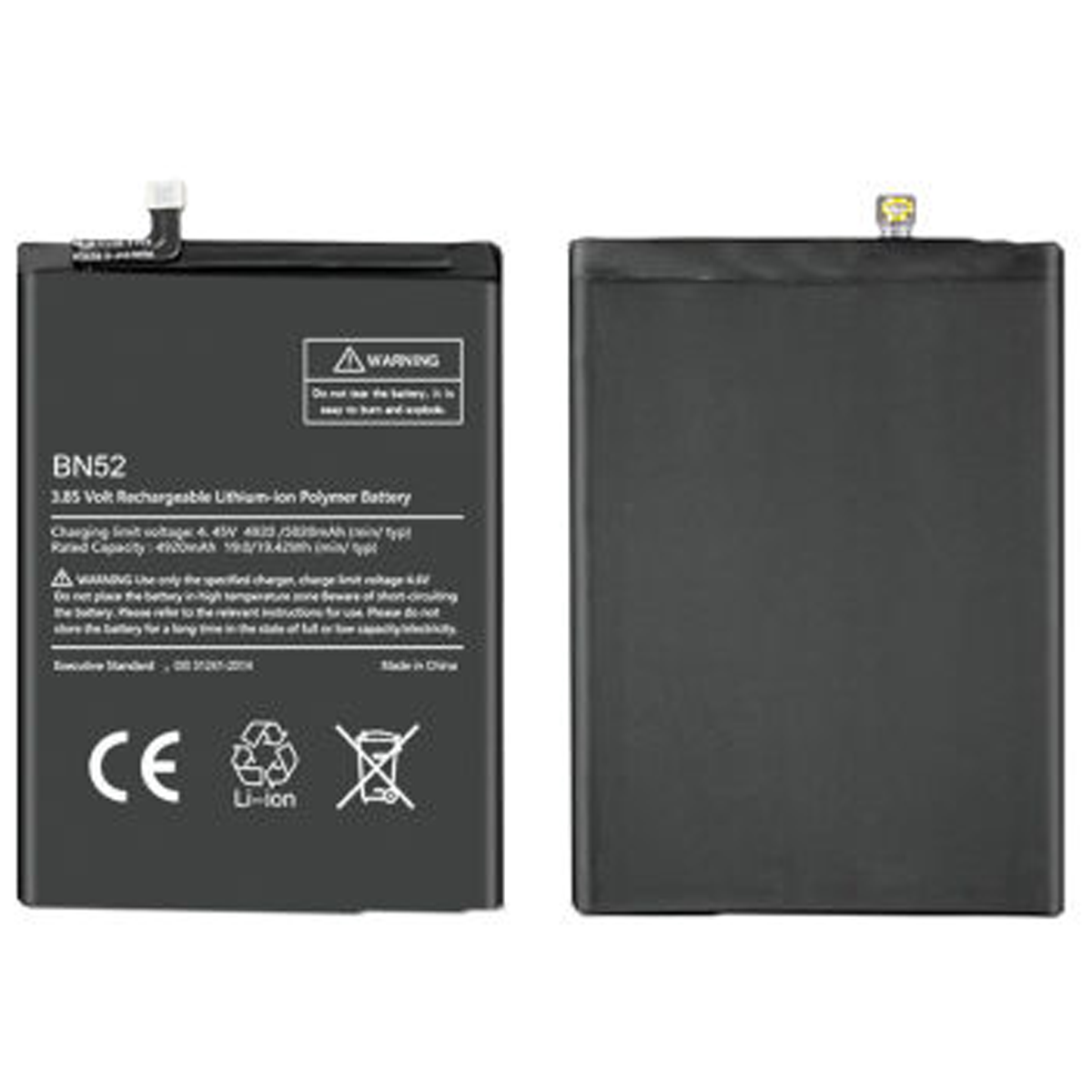 Bateria Para Xiaomi Redmi Note 9 Pro / BN52 5020mAh