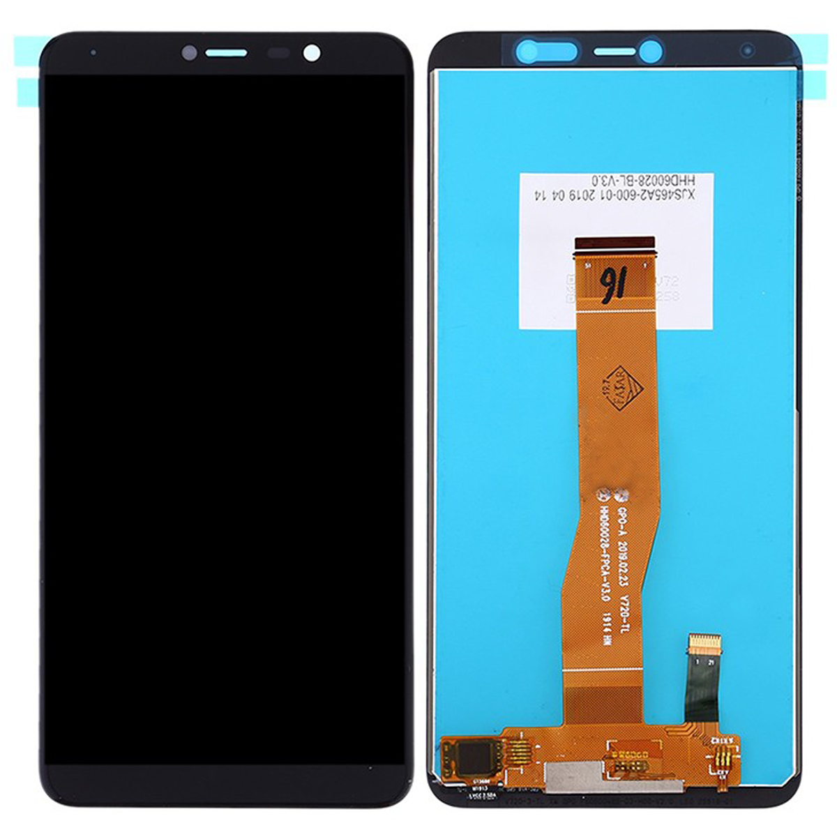 Pantalla Completa para Wiko Y80 / Color Negro