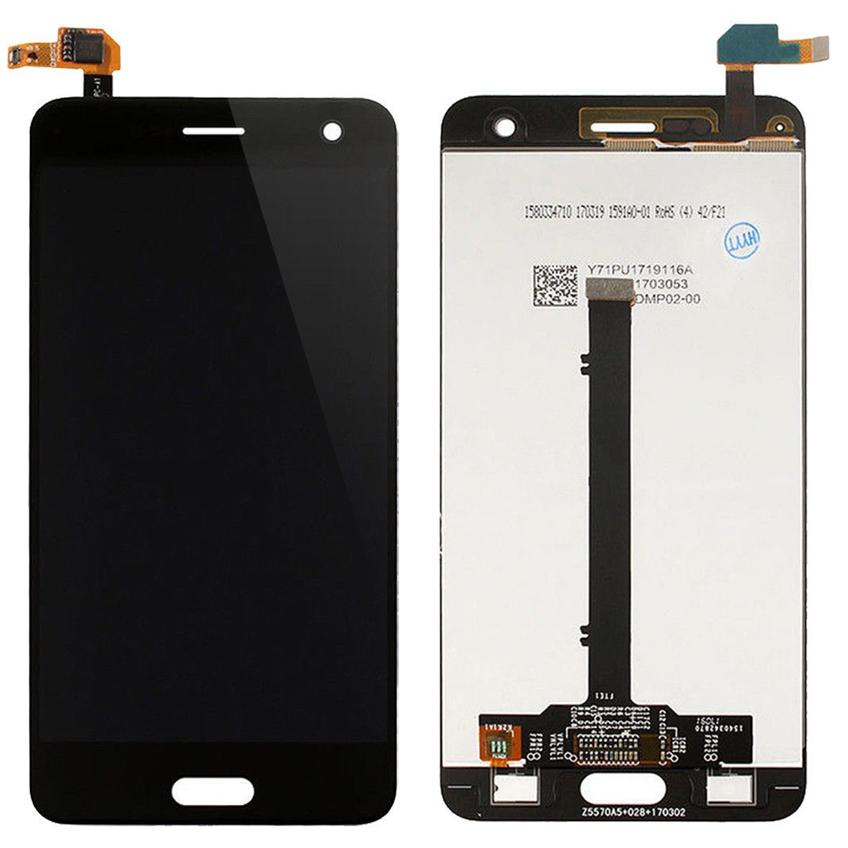 Pantalla Completa para ZTE V8 / Color Negro
