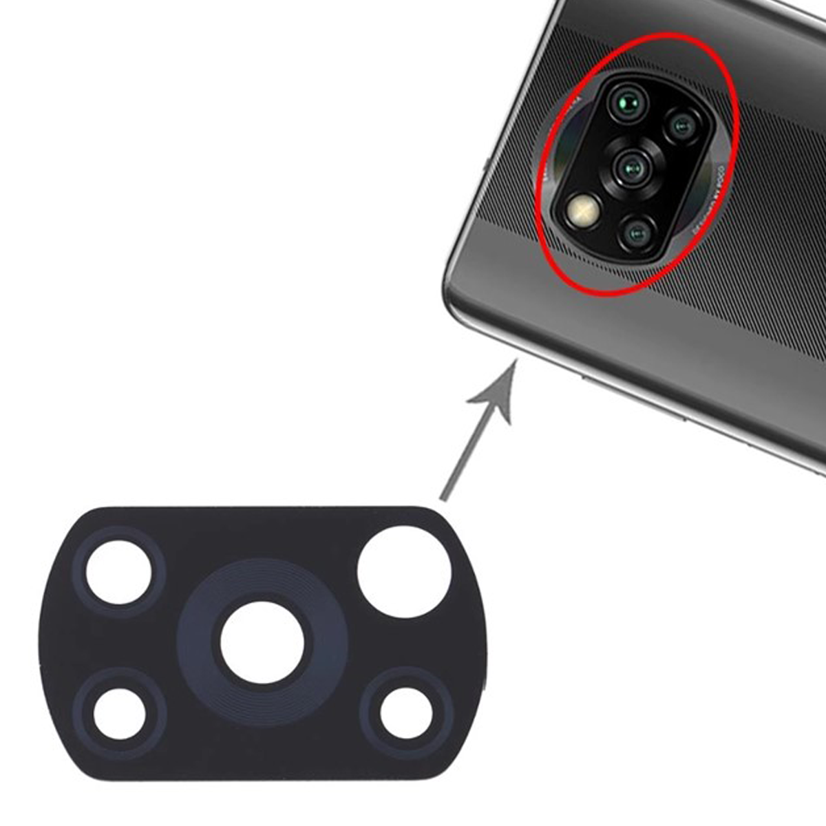 Lent De Camara Del darrere Xiaomi POC X3 PRO