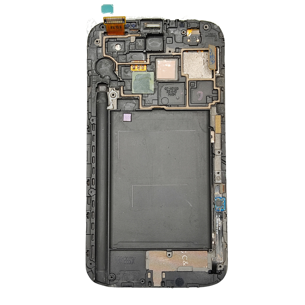 Pantalla Completa Con Marco Para Samsung Galaxy Note 2 (N7100) Color Negro - Reacondicionada