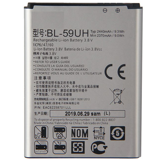 Bateria Para LG G2 Mini / L65 D618 D620 D620R D620K D410 D315 F70 BL59UH 2440mAh
