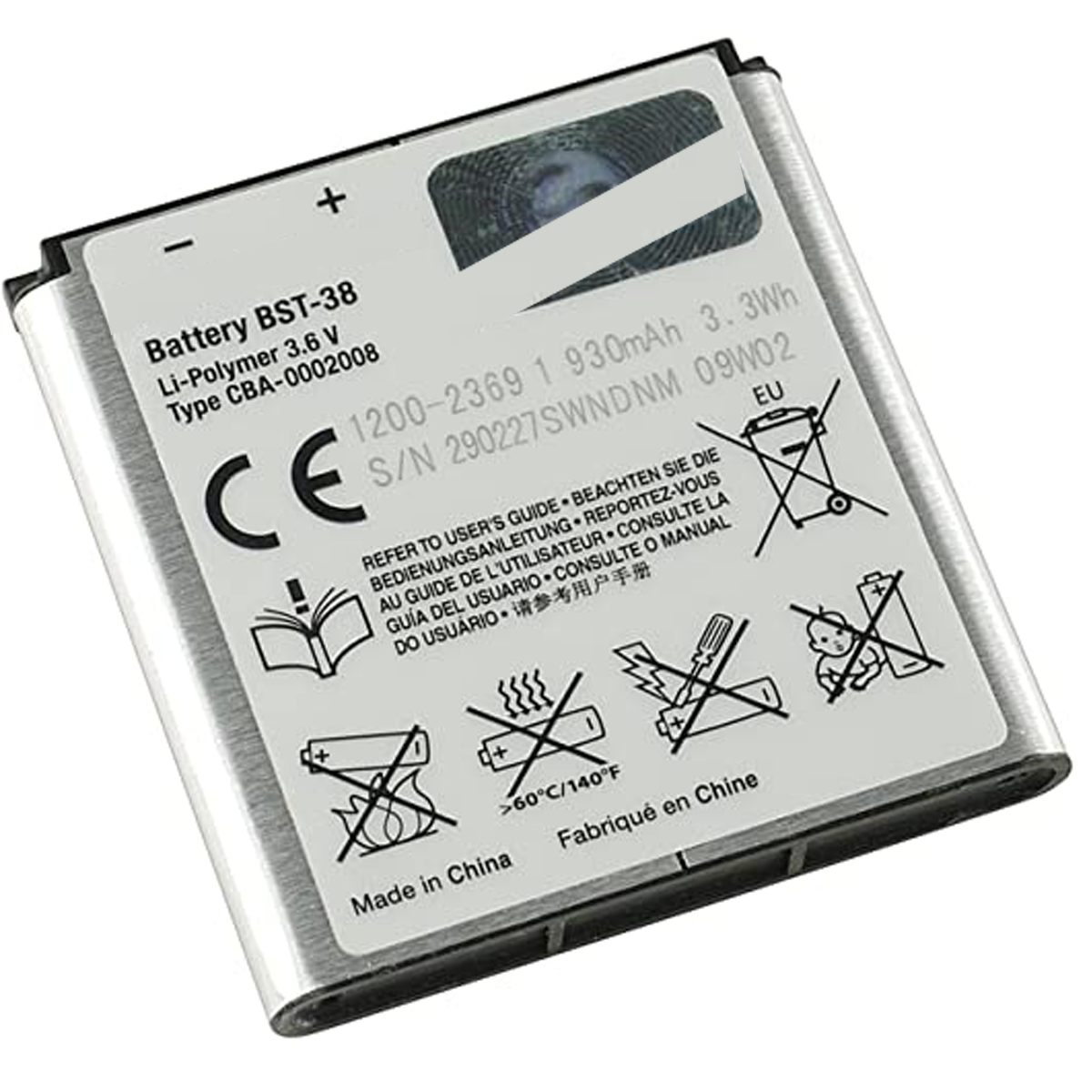 Bateria para Sony Ericsson W980 Z770i C510 C902 C905 K770 BST 38 930mAh