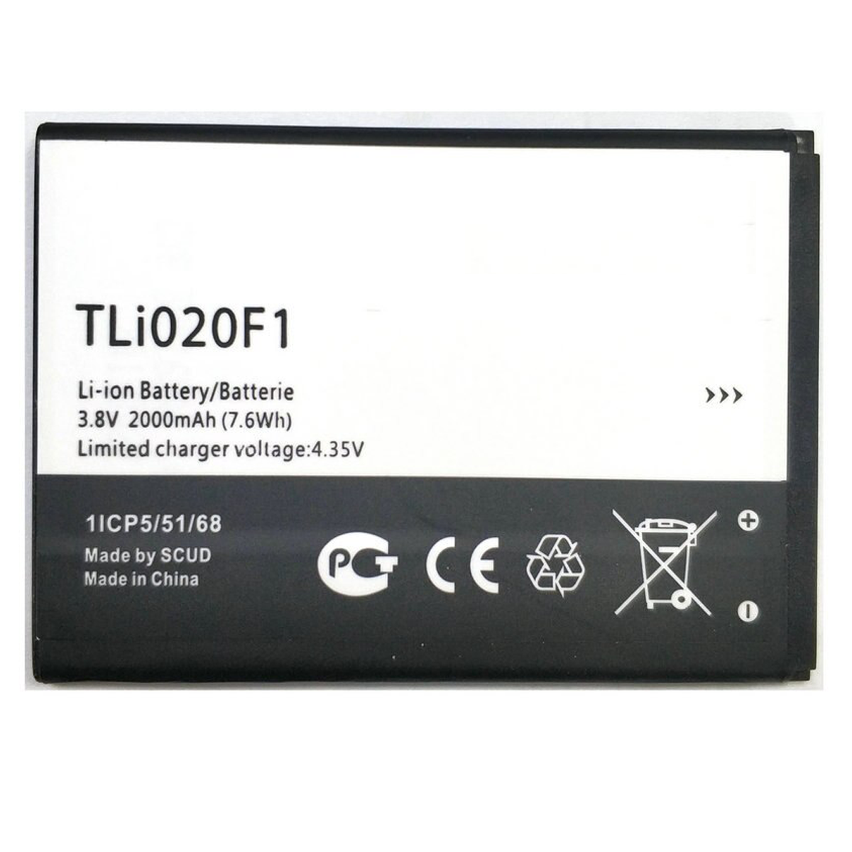 Bateria Para Alcatel Alcatel TLi020F1 for OT-5045D OT-5010D OT-5042D 2000mAh