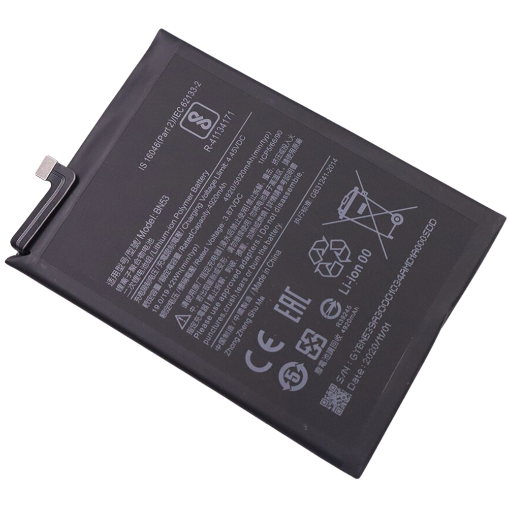 Bateria Para Xiaomi Redmi Note 9 Pro, Redmi Note 9 Pro Max, Redmi Note 10 Pro 4G / BN53 5020mAh