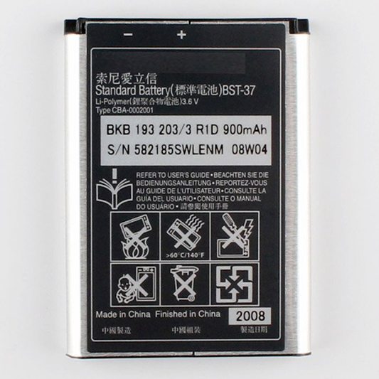 Bateria para Sony Ericsson J100i K200i K750 D750i T280i V600 K610i W700 BST 37 900mAh