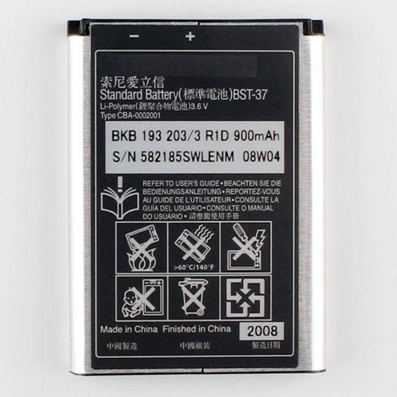 Bateria para Sony Ericsson J100i K200i K750 D750i T280i V600 K610i W700 BST 37 900mAh