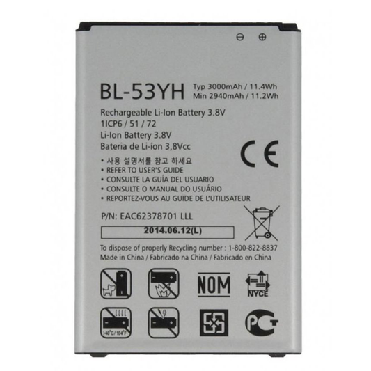 Bateria Para LG G3 D858 D855 D857 D859 D850 F400 F460 F470 F400L D830 D851 VS985 (BL-53YH)