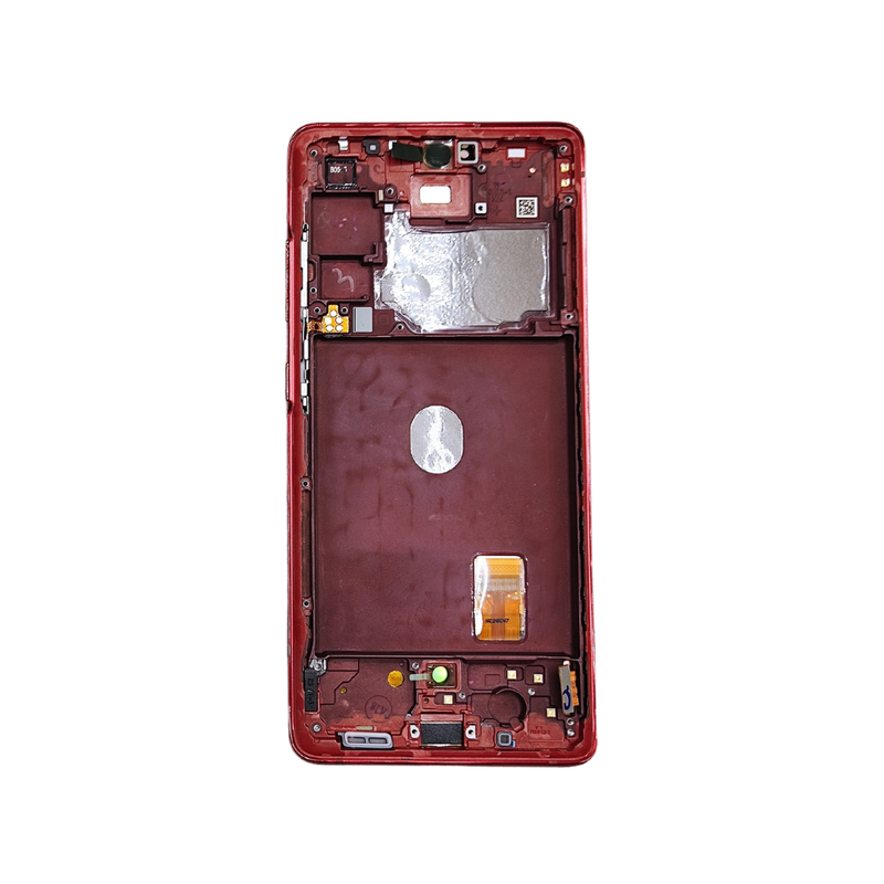 Pantalla Completa Para Samsung Galaxy S20 FE 4G / 5G SM-G780 (4G) / SM-G781 (5G) Con Marco Original Service Pack Rojo