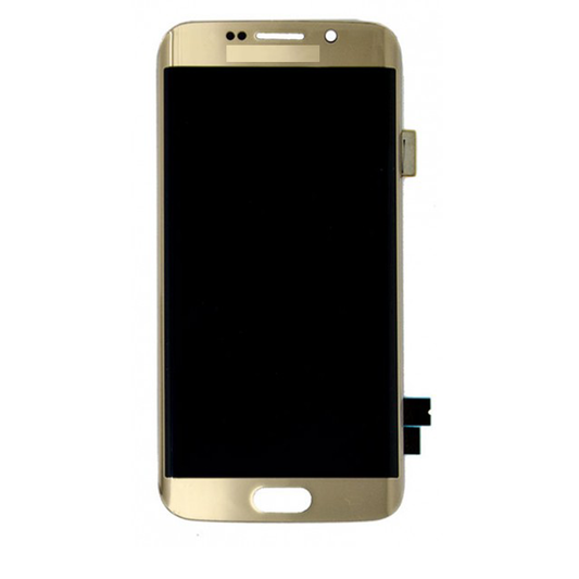 Pantalla Completa Con Marco Para Samsung Galaxy S6 Edge (SM-G925) Color Dorado - Reacondicionada