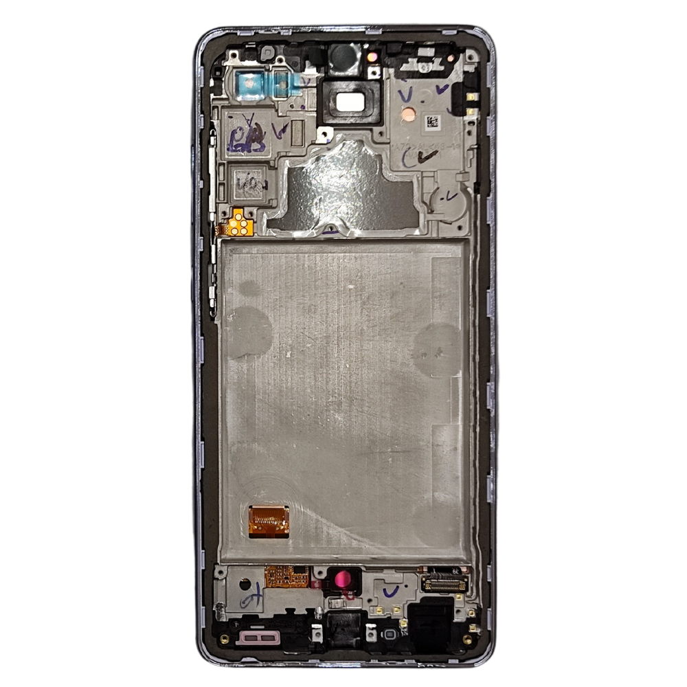 Pantalla Completa Para Samsung Galaxy A72 4G (SM-A725) / A72 5G (SM-A726) Original Service Pack Con Marco Violeta