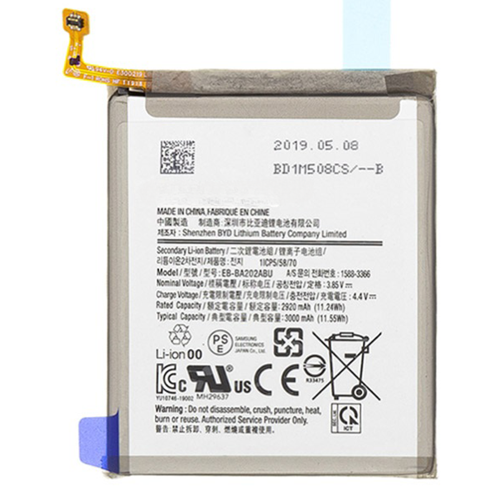 Bateria para Samsung Galaxy A20e A202 EB-BA202ABU 3000mAh