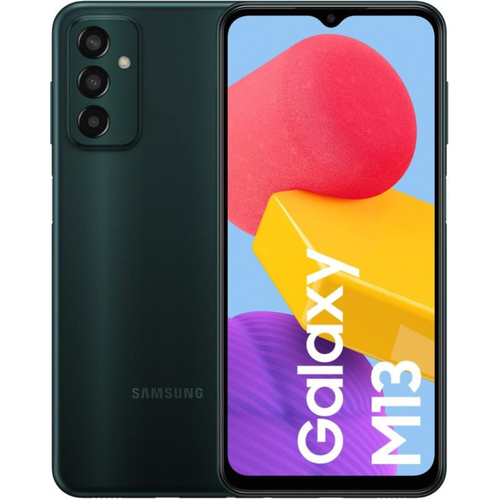 Samsung Galaxy M13 4Gb Ram 128Gb Rom Cámara principal 50MP Secundario 8MP Bateria 5000 mAh De Color Verde Oscuro