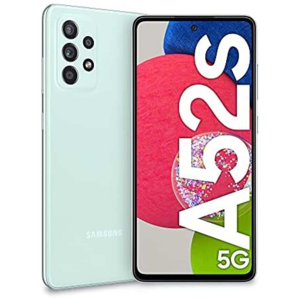 Samsung Galaxy A52s 5G 4Gb Ram 128Gb Rom Cámara principal 64MP Secundario 32MP Bateria 4500 mAh Menta Impresionante