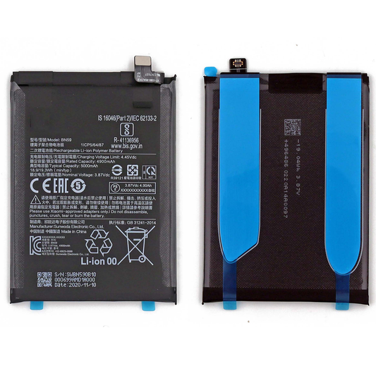 Bateria Para Xiaomi Redmi Note 10, Redmi Note 10S / BN59 5000mAh