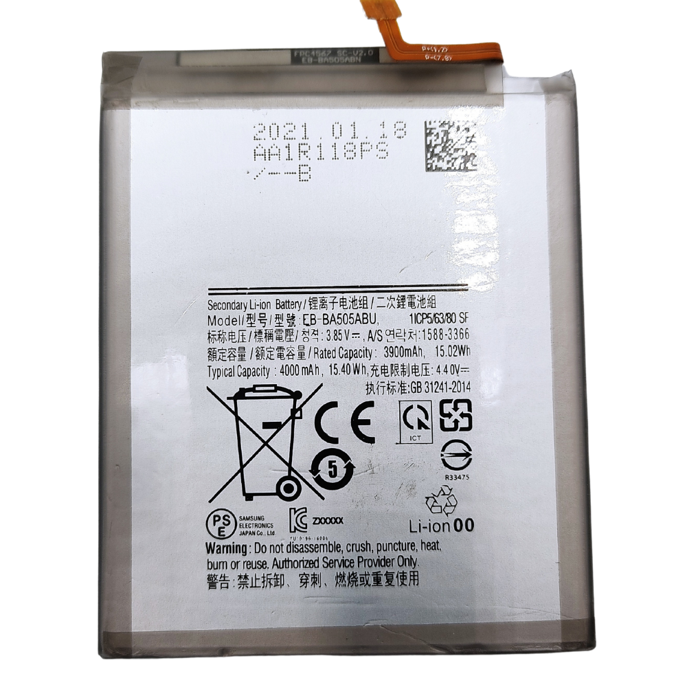 Bateria Para Samsung Galaxy A20 / A30 / A30S / A50 EB-BA505ABU 4000 mAh