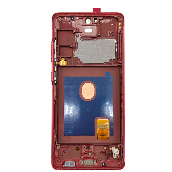 Pantalla Completa Para Samsung Galaxy S20 FE 4G (SM-G780) / S20 FE 5G (SM-G781) Calidad OLED Con Marco Rojo