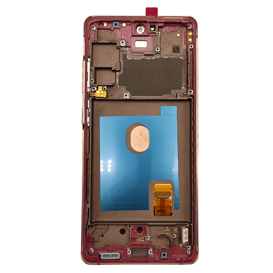 Pantalla Completa Para Samsung Galaxy S20 FE 4G (SM-G780) / S20 FE 5G (SM-G781) Calidad OLED Con Marco Naranja