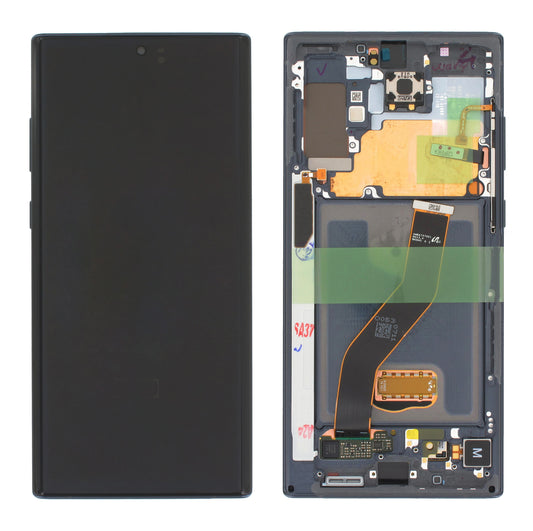 Pantalla Completa Para Samsung Galaxy Note 10 Plus Original Service Pack Con Marco Negro
